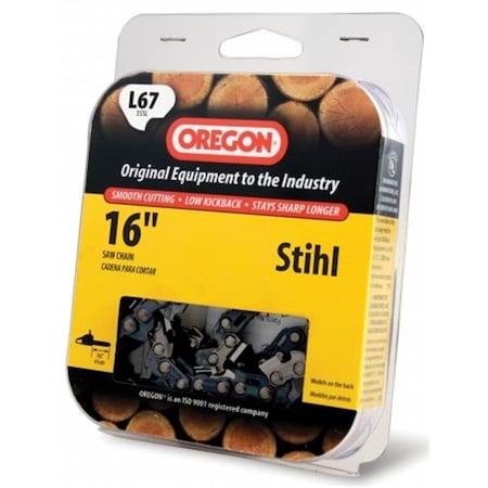 Oregon Oregon Chain 16in. Premium Pro-Guard Saw Chain  L67 L67